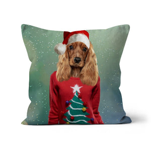 Christmas Jumper Chick: Custom Pet Pillow - Paw & Glory - Dog Portraits - Pet Portraits