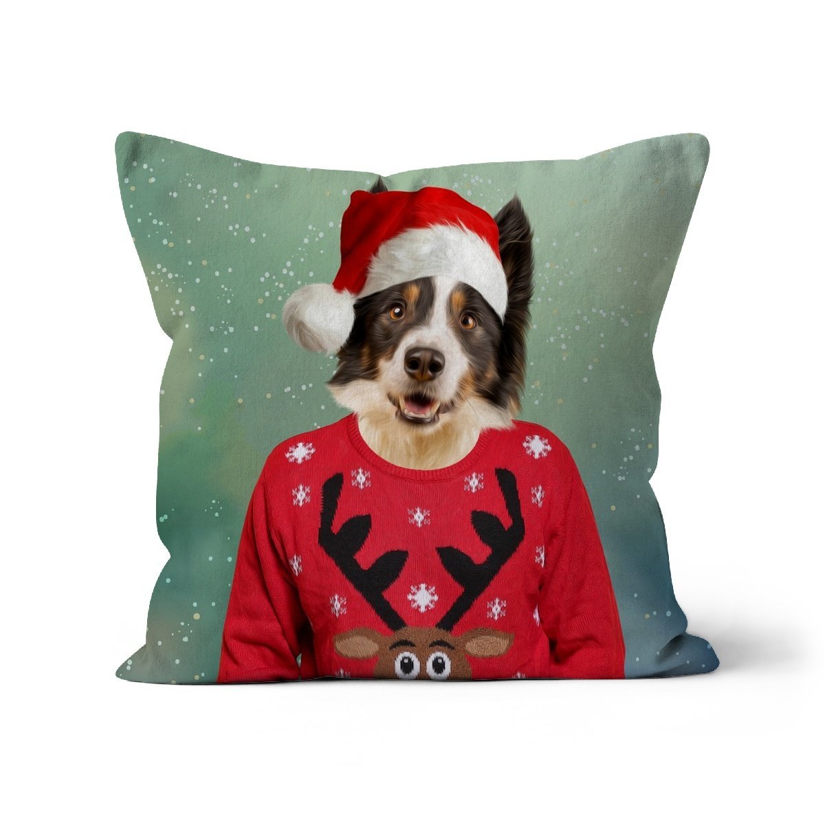 Christmas Jumper Dude: Custom Pet Pillow - Paw & Glory - Dog Portraits - Pet Portraits