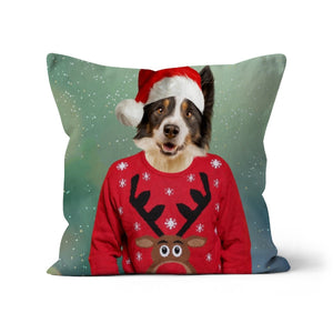 Christmas Jumper Dude: Custom Pet Pillow - Paw & Glory - Dog Portraits - Pet Portraits