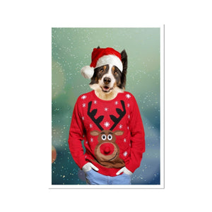 Christmas Jumper Dude: Custom Pet Portrait - Paw & Glory - Dog Portraits - Pet Portraits