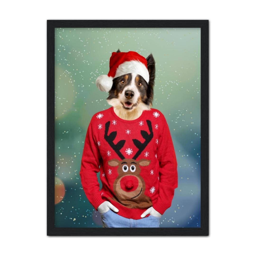 Christmas Jumper Dude: Custom Pet Portrait - Paw & Glory - Dog Portraits - Pet Portraits