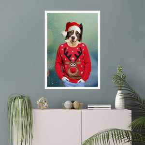 Christmas Jumper Dude: Custom Pet Poster - Paw & Glory - Dog Portraits - Pet Portraits