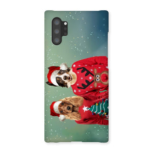 Christmas Jumper Duo: Custom Pet Phone Case - Paw & Glory - Dog Portraits - Pet Portraits