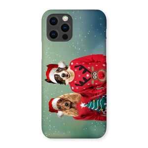 Christmas Jumper Duo: Custom Pet Phone Case - Paw & Glory - Dog Portraits - Pet Portraits