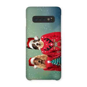 Christmas Jumper Duo: Custom Pet Phone Case - Paw & Glory - Dog Portraits - Pet Portraits