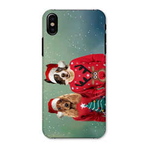 Christmas Jumper Duo: Custom Pet Phone Case - Paw & Glory - Dog Portraits - Pet Portraits