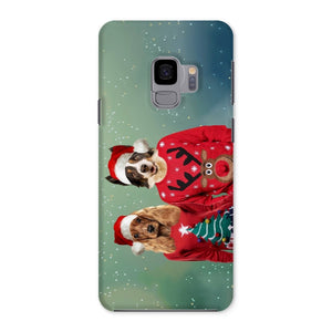 Christmas Jumper Duo: Custom Pet Phone Case - Paw & Glory - Dog Portraits - Pet Portraits