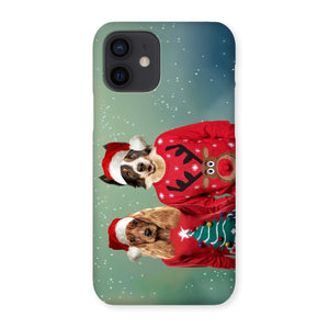 Christmas Jumper Duo: Custom Pet Phone Case - Paw & Glory - Dog Portraits - Pet Portraits