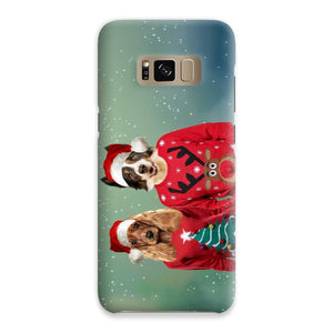 Christmas Jumper Duo: Custom Pet Phone Case - Paw & Glory - Dog Portraits - Pet Portraits