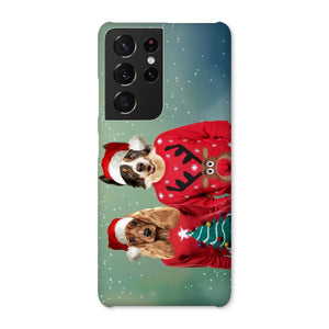 Christmas Jumper Duo: Custom Pet Phone Case - Paw & Glory - Dog Portraits - Pet Portraits