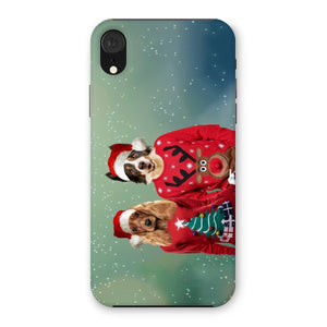 Christmas Jumper Duo: Custom Pet Phone Case - Paw & Glory - Dog Portraits - Pet Portraits