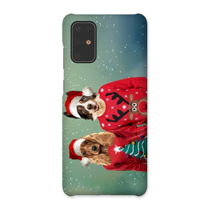 Christmas Jumper Duo: Custom Pet Phone Case - Paw & Glory - Dog Portraits - Pet Portraits