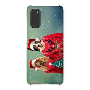 Christmas Jumper Duo: Custom Pet Phone Case - Paw & Glory - Dog Portraits - Pet Portraits