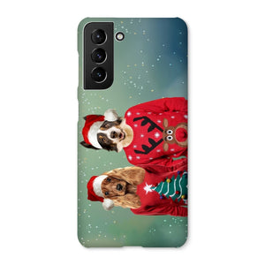 Christmas Jumper Duo: Custom Pet Phone Case - Paw & Glory - Dog Portraits - Pet Portraits