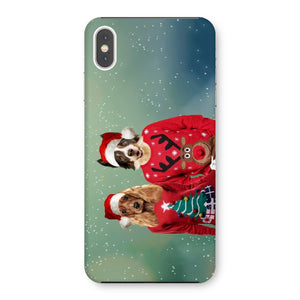 Christmas Jumper Duo: Custom Pet Phone Case - Paw & Glory - Dog Portraits - Pet Portraits