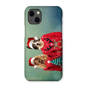 Christmas Jumper Duo: Custom Pet Phone Case - Paw & Glory - Dog Portraits - Pet Portraits