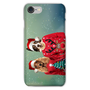 Christmas Jumper Duo: Custom Pet Phone Case - Paw & Glory - Dog Portraits - Pet Portraits