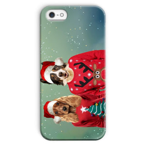 Christmas Jumper Duo: Custom Pet Phone Case - Paw & Glory - Dog Portraits - Pet Portraits