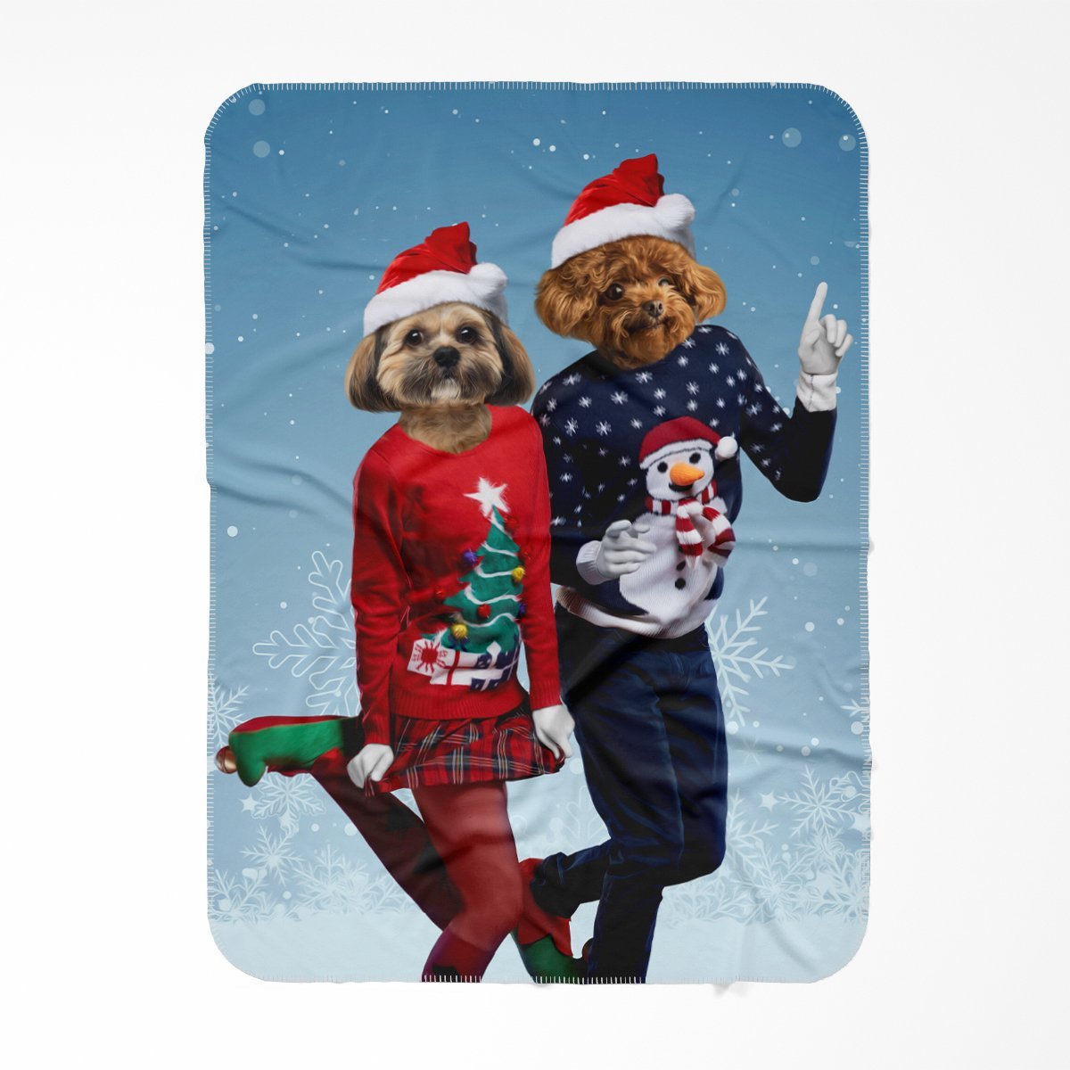 Christmas Lovers: Custom Pet Blanket - Paw & Glory - Dog Portraits - Pet Portraits