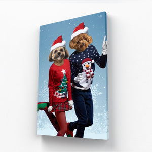 Christmas Lovers: Custom Pet Canvas - Paw & Glory - Dog Portraits - Pet Portraits