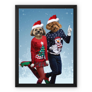 Christmas Lovers: Custom Pet Canvas - Paw & Glory - Dog Portraits - Pet Portraits