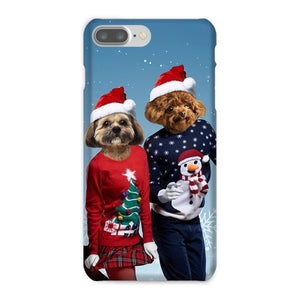 Christmas Lovers: Custom Pet Phone Case - Paw & Glory - Dog Portraits - Pet Portraits