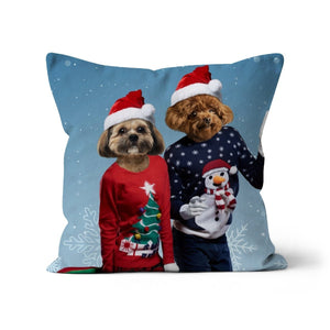Christmas Lovers: Custom Pet Pillow - Paw & Glory - Dog Portraits - Pet Portraits