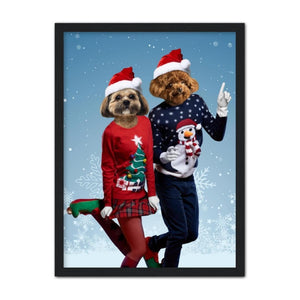 Christmas Lovers: Custom Pet Portrait - Paw & Glory - Dog Portraits - Pet Portraits