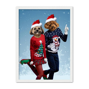 Christmas Lovers: Custom Pet Portrait - Paw & Glory - Dog Portraits - Pet Portraits