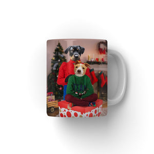 Christmas Mama & Child: Custom Pet Coffee Mug - Paw & Glory - Dog Portraits - Pet Portraits