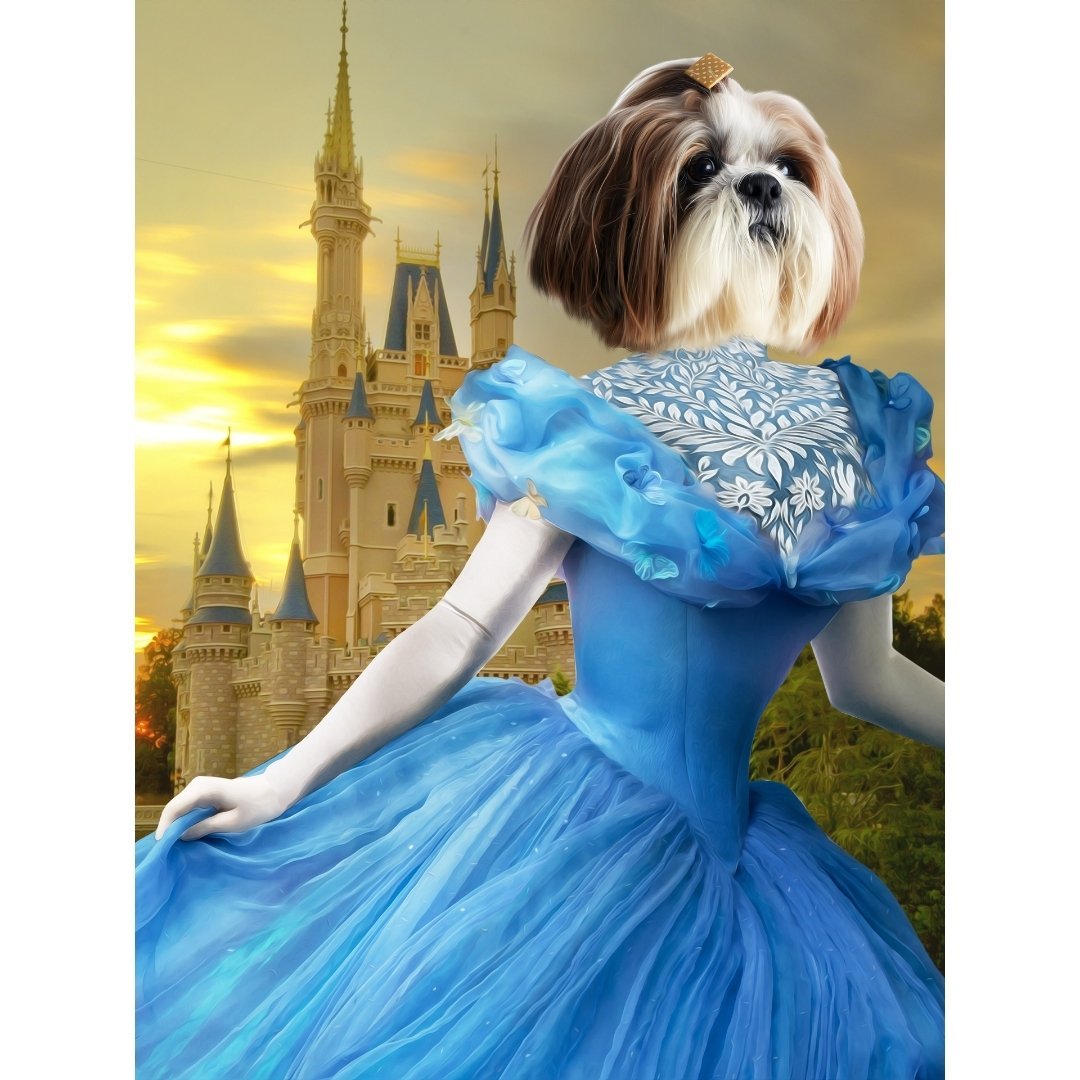 Pet Portraits Cinderella Custom Digital Download Pet Portrait