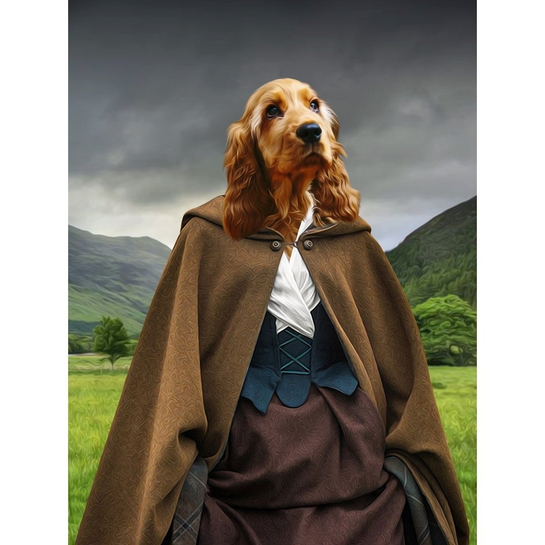 Claire (Outlander Inspired): Custom Digital Download Pet Portrait - Paw & Glory - Dog Portraits - Pet Portraits