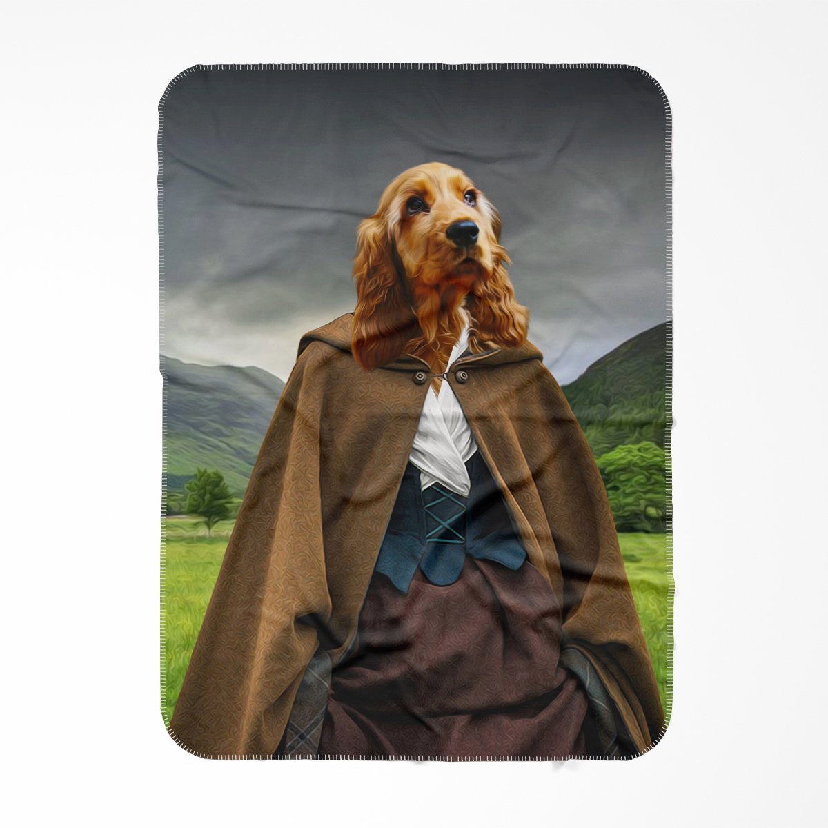 Claire (Outlander Inspired): Custom Pet Blanket - Paw & Glory - Dog Portraits - Pet Portraits