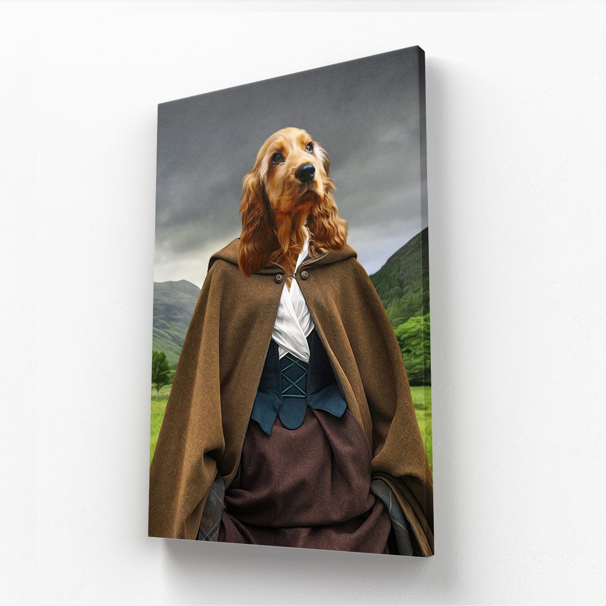 Claire (Outlander Inspired): Custom Pet Canvas - Paw & Glory - Dog Portraits - Pet Portraits