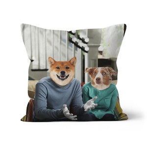 Claire & Phil (Modern Family Inspired): Custom Pet Pillow - Paw & Glory - Dog Portraits - Pet Portraits