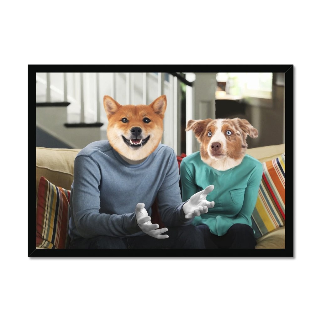 Claire & Phil (Modern Family Inspired): Custom Pet Portrait - Paw & Glory - Dog Portraits - Pet Portraits