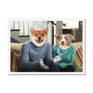 Claire & Phil (Modern Family Inspired): Custom Pet Portrait - Paw & Glory - Dog Portraits - Pet Portraits