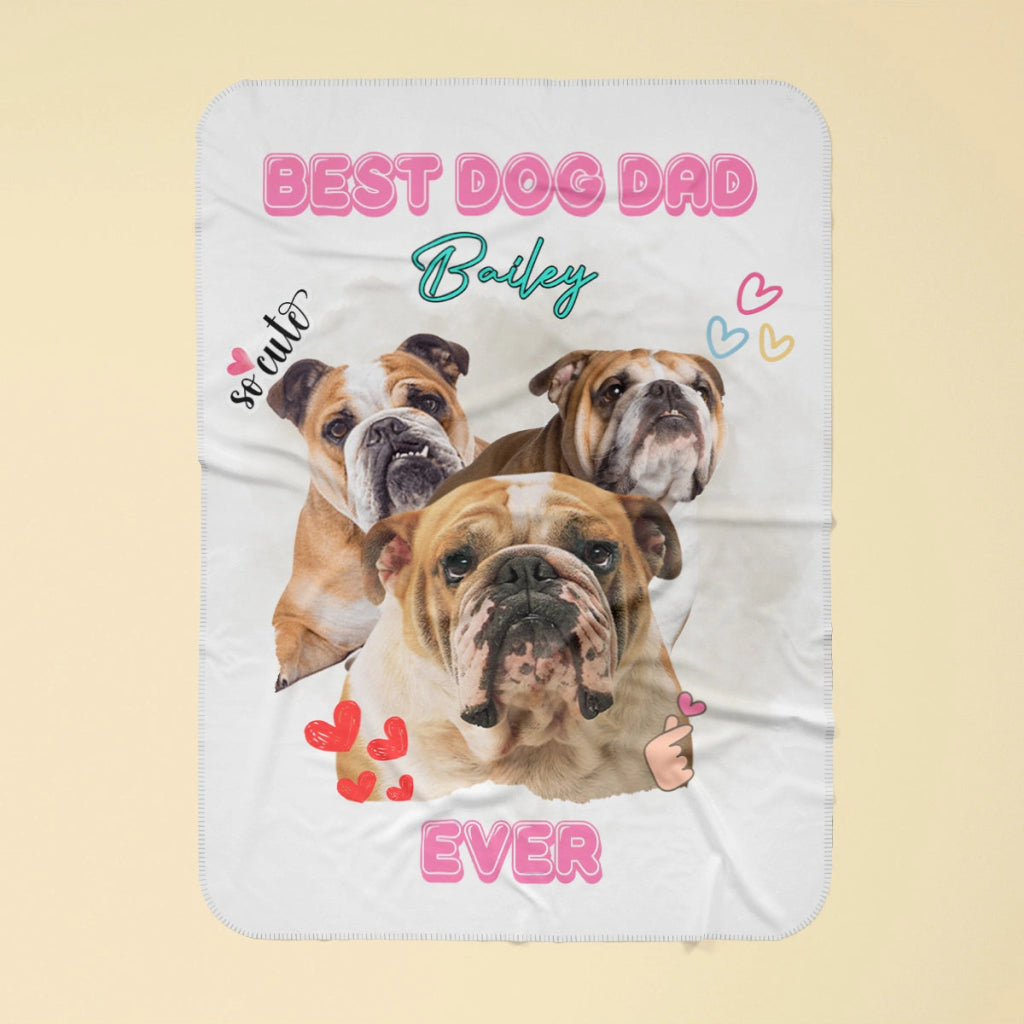 Custom Bootleg: Pet Portrait Fleece Blanket - Paw & Glory - Dog Portraits - Pet Portraits