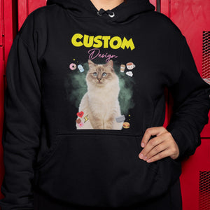 Custom Bootleg: Unisex Pet Portrait Hoodie - Paw & Glory - Dog Portraits - Pet Portraits