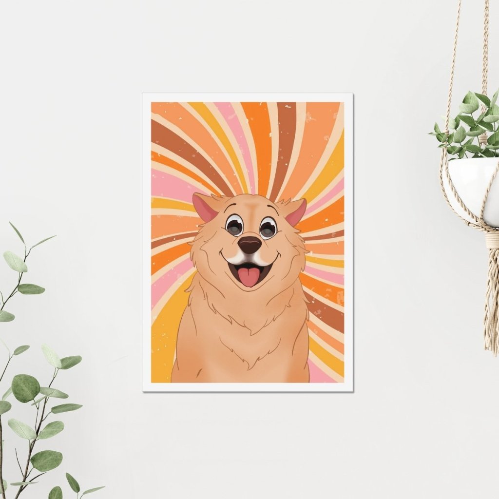 Custom Cartoon: Framed Pet Portrait