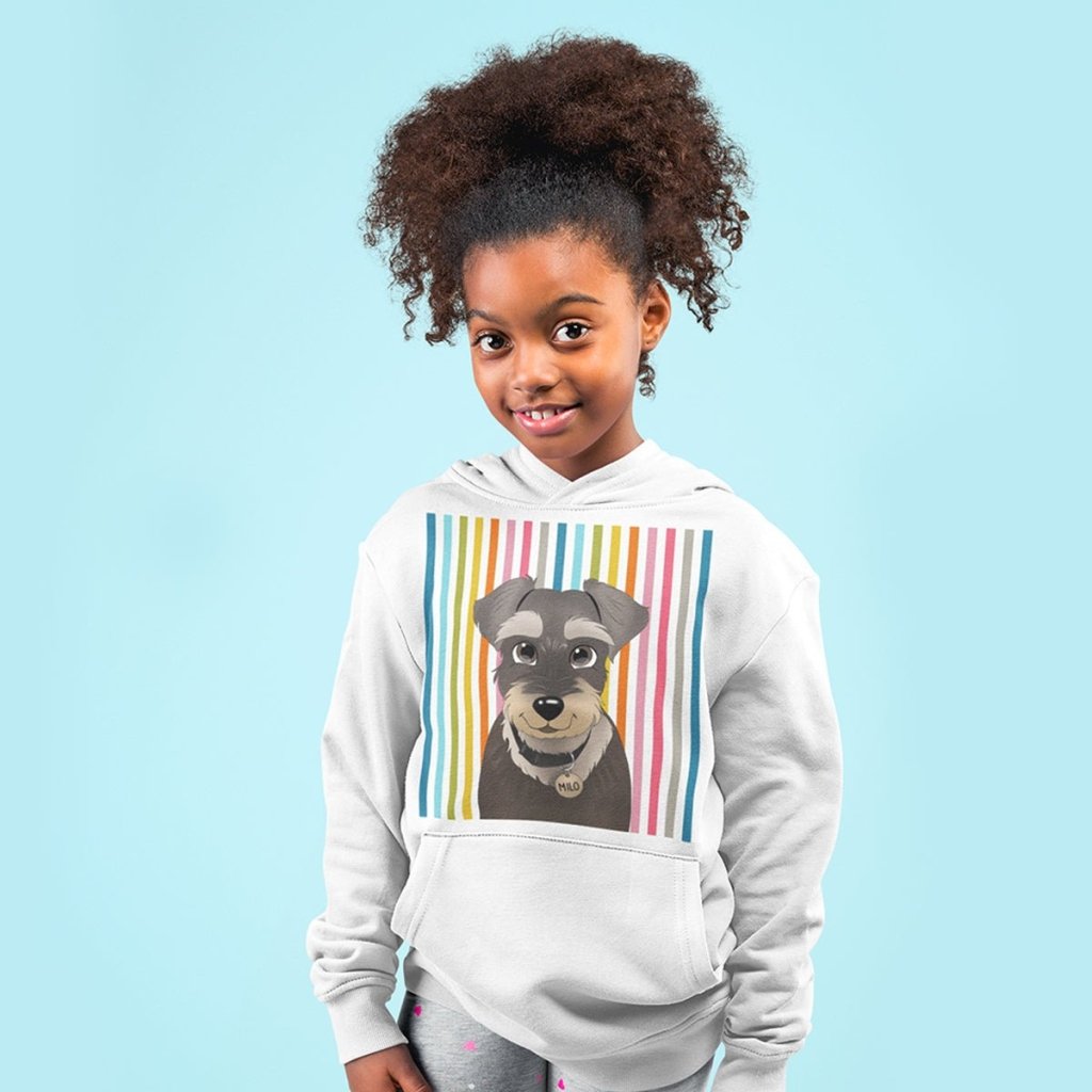 Custom Cartoon: Kids Unisex Pet Portrait Hoodie - Paw & Glory - Dog Portraits - Pet Portraits