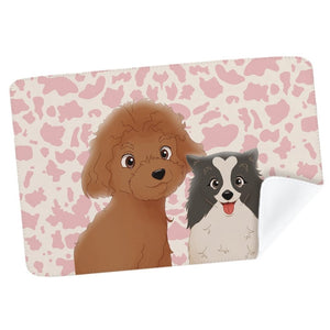 Custom Cartoon: Pet Portrait Fleece Blanket - Paw & Glory - Dog Portraits - Pet Portraits