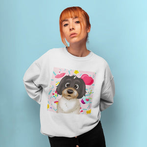 Custom Cartoon: Unisex Pet Portrait Sweatshirt - Paw & Glory - Dog Portraits - Pet Portraits