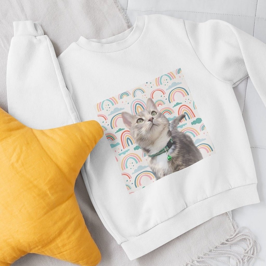 Custom Minimalist: Kids Unisex Pet Portrait Sweatshirt - Paw & Glory - Dog Portraits - Pet Portraits