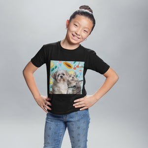 Custom Minimalist: Kids Unisex Pet Portrait T - Shirt - Paw & Glory - Dog Portraits - Pet Portraits