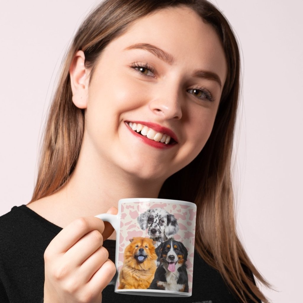 Custom Minimalist: Pet Portrait Coffee Mug - Paw & Glory - Dog Portraits - Pet Portraits