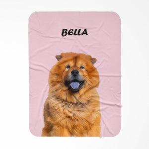 Custom Minimalist: Pet Portrait Fleece Blanket - Paw & Glory - Dog Portraits - Pet Portraits