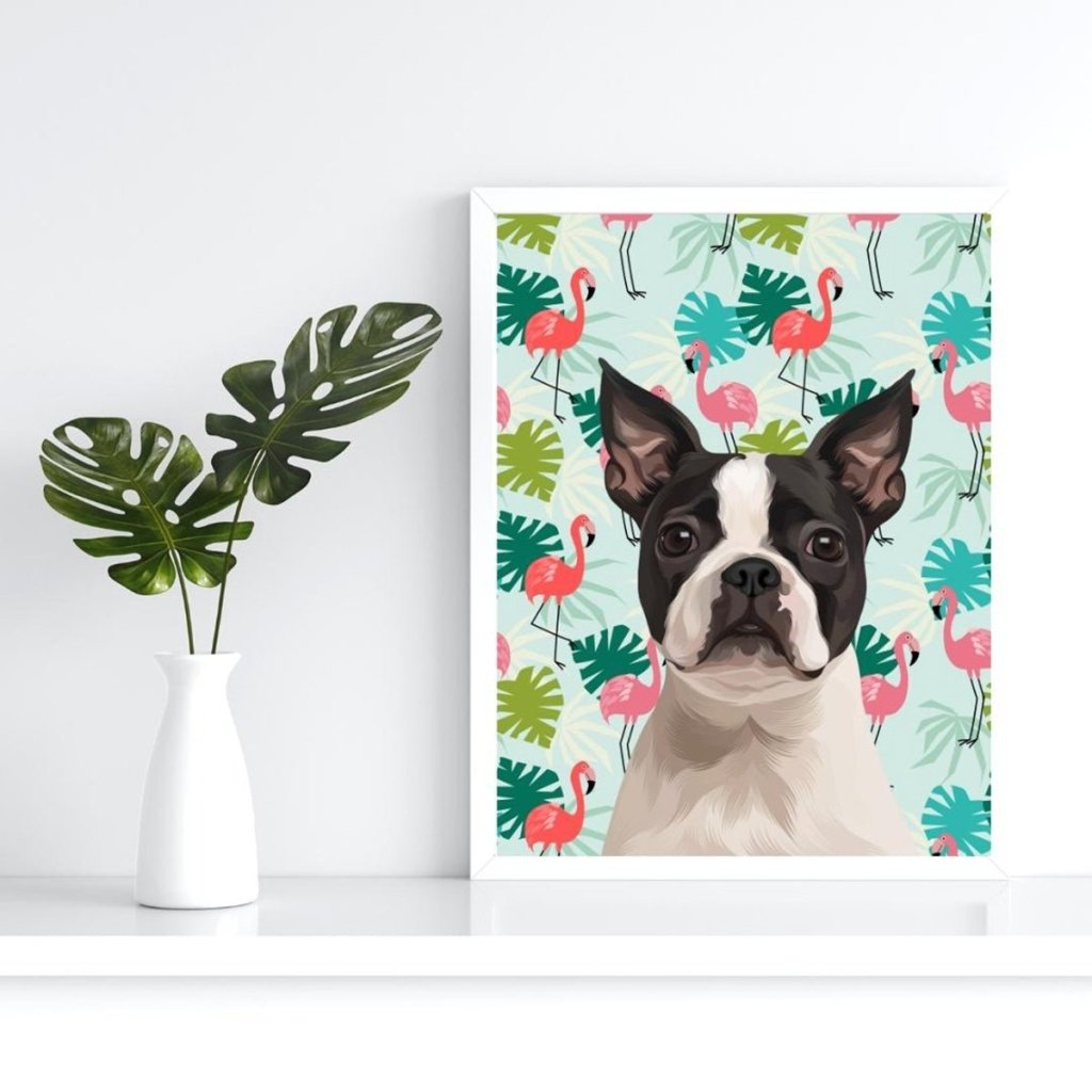 Custom Modern: Framed Pet Portrait - Paw & Glory - Dog Portraits - Pet Portraits