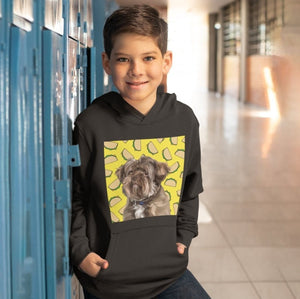 Custom Modern: Kids Unisex Pet Portrait Hoodie - Paw & Glory - Dog Portraits - Pet Portraits