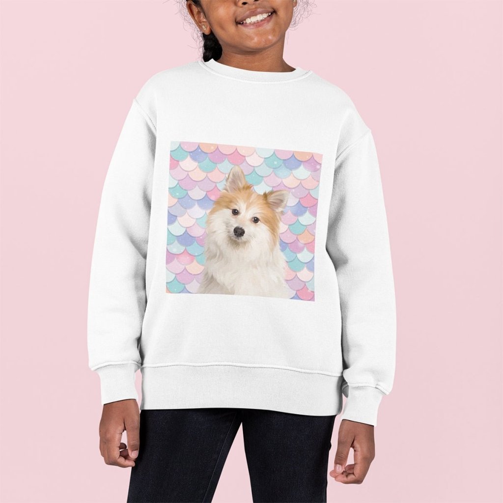 Custom Modern: Kids Unisex Pet Portrait Sweatshirt - Paw & Glory - Dog Portraits - Pet Portraits